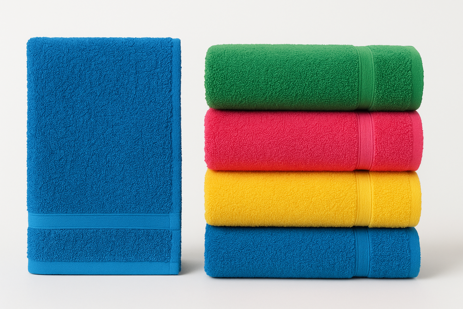 Conjunto 4 Toalhas Banho Coloridas - Cores Alegres
