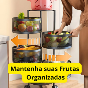 Fruteira Giratória com Rodinhas