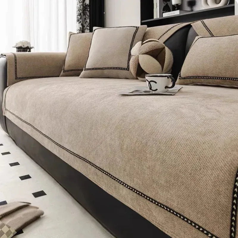 Capa de Sofá Chenille Antiderrapante Pet Friendly para Sala - Zinova