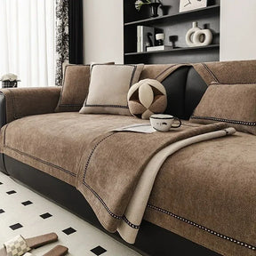 Capa de Sofá Chenille Antiderrapante Pet Friendly para Sala - Zinova