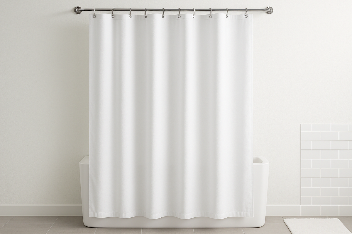 Cortina Box Impermeável Branca - 180x200cm Anti-Mofo