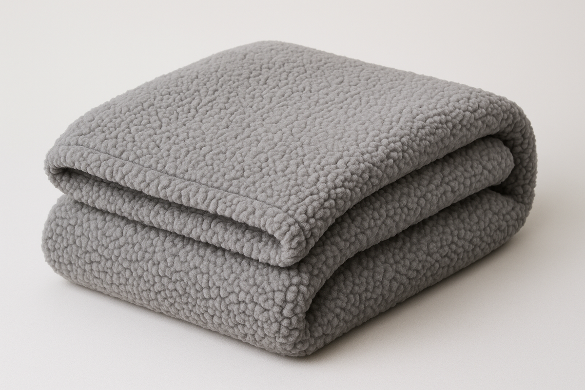 Manta Sherpa Cinza 150x200cm - Super Macia