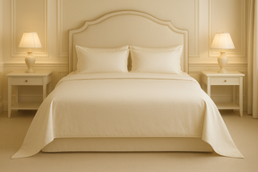 Lençol de Cobrir King Creme Algodão - 270x280cm Premium