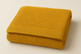 Manta de Sofá Decorativa Mostarda - Tricot 130x170cm