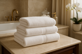 Conjunto 5 Toalhas Banho Premium Algodão Branco - 500g/m²