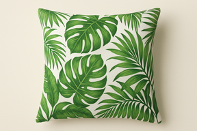 Fronha Avulsa Folhagem Tropical Verde - 50x70cm